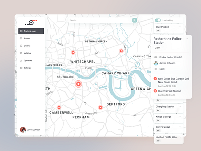 Route planning solution for a technology company courier dashboard dashboard logistics delivery location logistic map package product design public transport route route planning shipping tracker tracking tracking web app tracking website ui