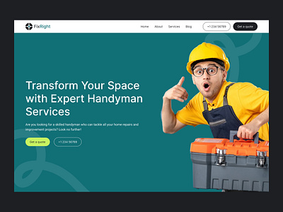 Handyman Service Website Design – Crafted for Quality & Trust ads design advertising branding design home service landing page small business ui user experience web design