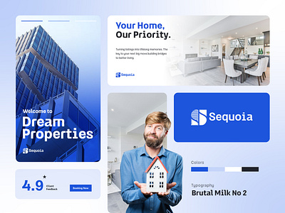 Sequoia | Real Estate | Company Logo Design agency lgoo architecture brand design branding building company logo construction logo creative design graphic design logo logo design logos real estate realestatelogo