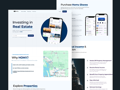 Homy - Real Estate Landing Page app design branding design figma figma design figma landing page figma web design homy landing page la landinge page ui design real estate real estate landing page real estate web design ui ui design ui ux design uiux design uix ux ux design