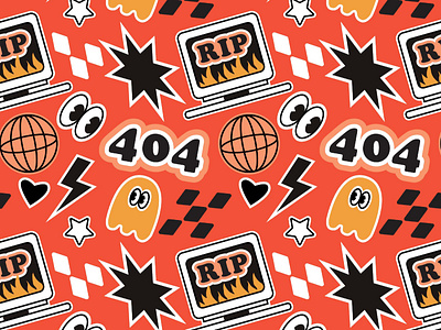 RIP Y2K pattern adobe illustrator design flat illustration pattern surface design vector vector illustration