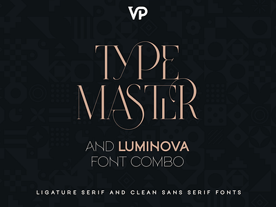 Type Master + Luminova font combo. Free Font brand branding creative custom font font combo glyphs graphic design lettering ligature logo modern sans serif serif typography