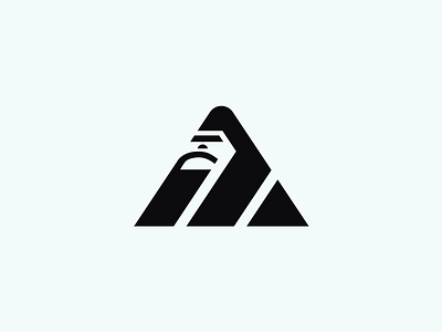 Gorilla / Mountain / Peak Logo abstract ape apex boxing brand branding cool creative geometric gorilla identity logo minimalist mountain peak simple smart stable strong triangle