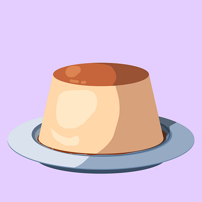 Pudding! cute design dessert dish flan food graphic design illustration pudding purin sweet vector