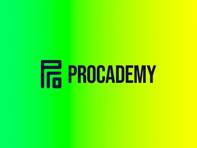 PROCADEMY logo concept (for sale) academy branding e learn education icon learn learning logo logotype monogram online p pro r student study teach teacher technology university