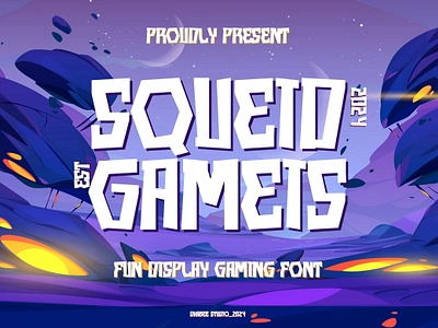 Squeid Gameis – Fun Display Font decorative design display font future games gaming kid modern new playful retro space tech trend typeface typography videogames vintage web