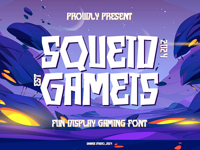 Squeid Gameis – Fun Display Font decorative design display font future games gaming kid modern new playful retro space tech trend typeface typography videogames vintage web