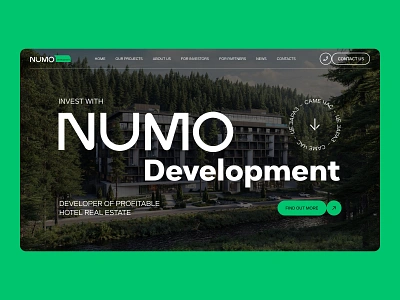 NUMO: Investment Platform for Profitable Hotel Real Estate business design developers website graphic design homepage hotel hotel website investment investment website real estate real estate development real estate website startup ui ux web design webdesign website website web website design