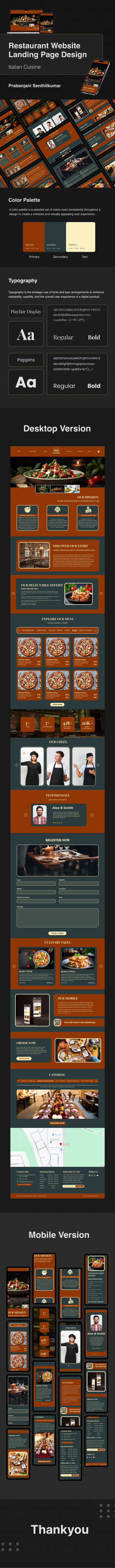 Restaurant Website Landing Page branding design food restaurants restaurantwebsite ui