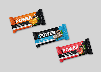 Protein Energy Bars - Power branding graphic design label packaging product