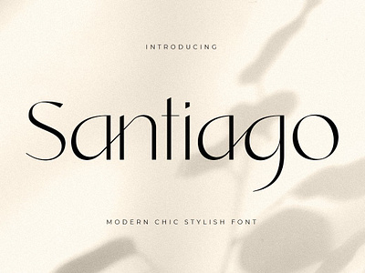 Santiago Modern Chic Stylish Font beauty font brand font branding font chic font chic stylish font cosmetic font fashion font font fonts logo font mockup font modern font packaging font sans serif sans serif font santiago modern chic stylish font typeface font unique font