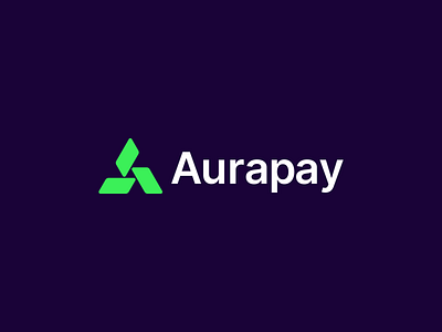 Aurapay aura bank branding card design finance identity logo mark pay sign smolkinvision symbol