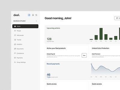 Deel Redesign Concept - Homepage branding charts clean concept concept design data visualization data visualization design deel deel redesign design homepage minimal minimalist rededesign saas saas design ui ux web app web app design