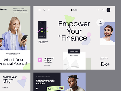 UI-UX for a Finance Product ✦ Mains design interface product service startup ui ux web website