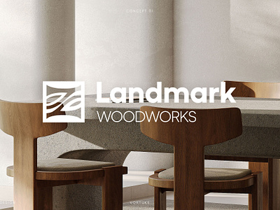 Landmark Wood Works Brand Identity brand identity brand style guidline branding digital products graphic design landmark logo logo design ui visual identity woodworks