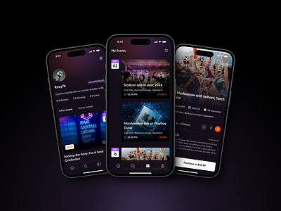 Onchain event ticketing 3d animation branding calendar ethereum event graphic design logo motion graphics nft onchain onchain club party social starknet ticketing ui