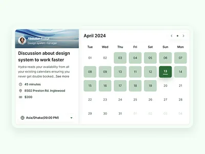 Appointment Booking Form appointment appointment booking booking booking form calendly landing page landing page design saas ui user booking ux