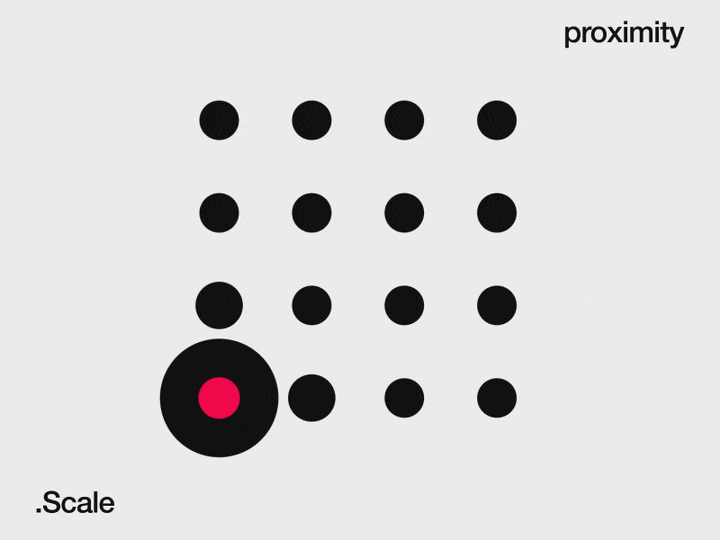 proximity.Scale 2d design expression flat graphics motion motiondesign