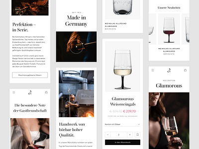 Zwiesel Glas – Mobile Composition clean design e commerce minimal shop typography ui ux ux design web design website