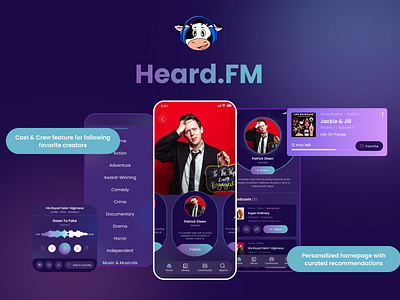 Heard.FM | Connecting Creators and Listeners mobile development ui ux design