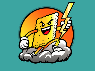 Thunder Cracker God of Saltines illustration vector art