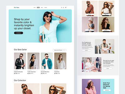 Fashion Landing Page application design design ecommerce fashion growth header illustration illustrations interface design landing page minimal online business research saas ui ux design web web app web design website