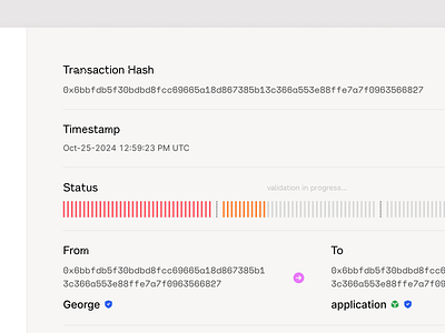 🪙 Transaction Status crypto transaction online transaction payment processing payment status software design transaction transaction details transaction monitoring transaction preview transaction progress transaction status ui user interface web3