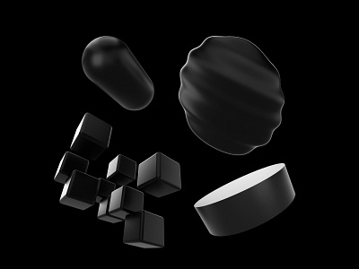 Design assets: 3D Black Shapes Collection 3d 3d assets 3d illustration 3d shapes black black collection black shape collection black shapes brand design branding design design assets design resources free graphic design illustration resources ui ux web design