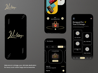 Lvintage App Design android branding design illustration ios mobile app design uidesign uiux