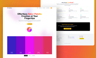 ColorBrew UI Design - First Version app design beautiful design branding colorful creative graphic design homepage illustration landing page minimal minimal design minimal ui design product design product landing page ui ui design user interface vector web design website design