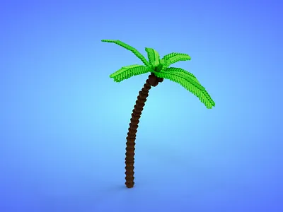 Voxel Coconut Tree 9.1 Model - 3D Lowpoly Game Asset 3d 3d model cartoon coconut fantasy game art game asset lowpoly magicavoxel stylized trees tropical unity3d voxedit voxel voxel art