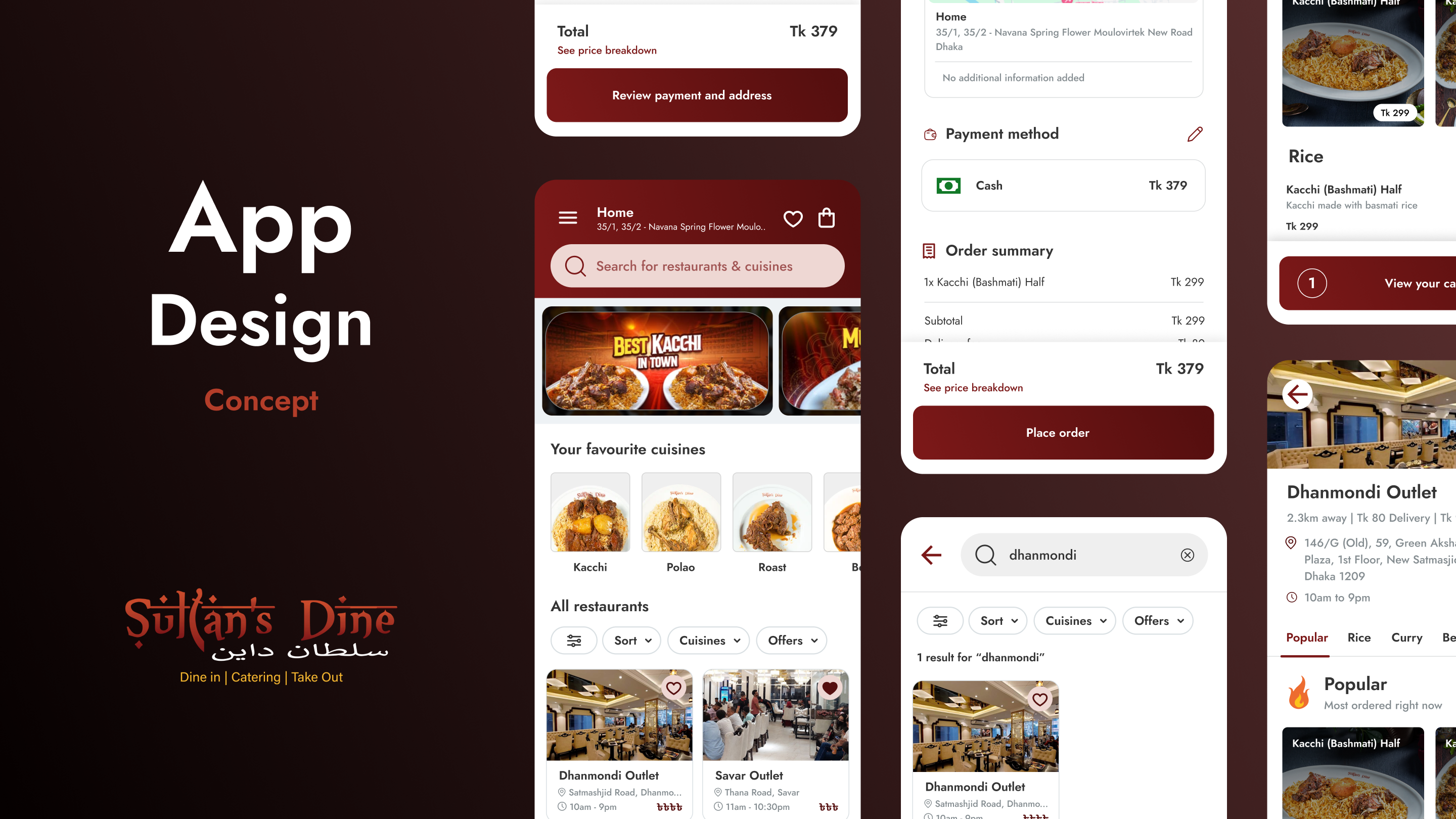 Sultans Dine - Food Delivery App UI Concept food delivery phone sultans dine ui ui design