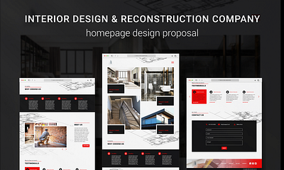 Interior design & reconstruction - website design proposal landingpage ui ux web webdesign