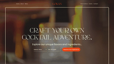 Gokan cocktail figma responsive ui web design website design