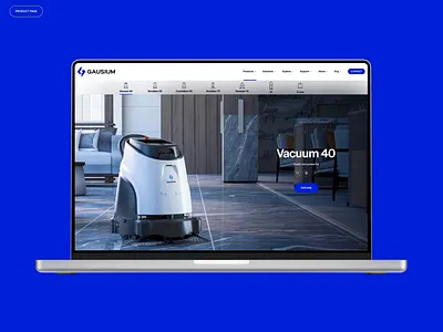 Gausium - product branding design graphic design illustration logo mobile prototype ui ux website
