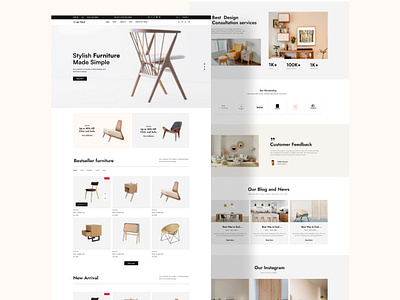 Furniture E-commerce website Homepage design e commerce web ui e commerce website furniture homepage furniture website landing age ui landing page landing page design web ui website design