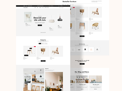 Furniture website homepage design clean ui e commerce landing page e commerce ui furniture design furniture ui furniture web ui landing page modern ecommerce ui modern web ui web ui