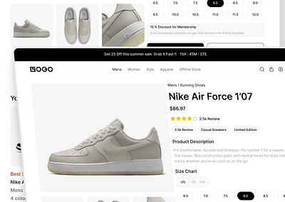 Shoes E-commerce ecommerce ecommerceui figma figma expert shopify ui ux webapp webdesign website