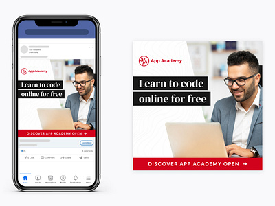 App Academy Social Ad agency bootcamp coding design digital education graphic design layout paid media social ads social media