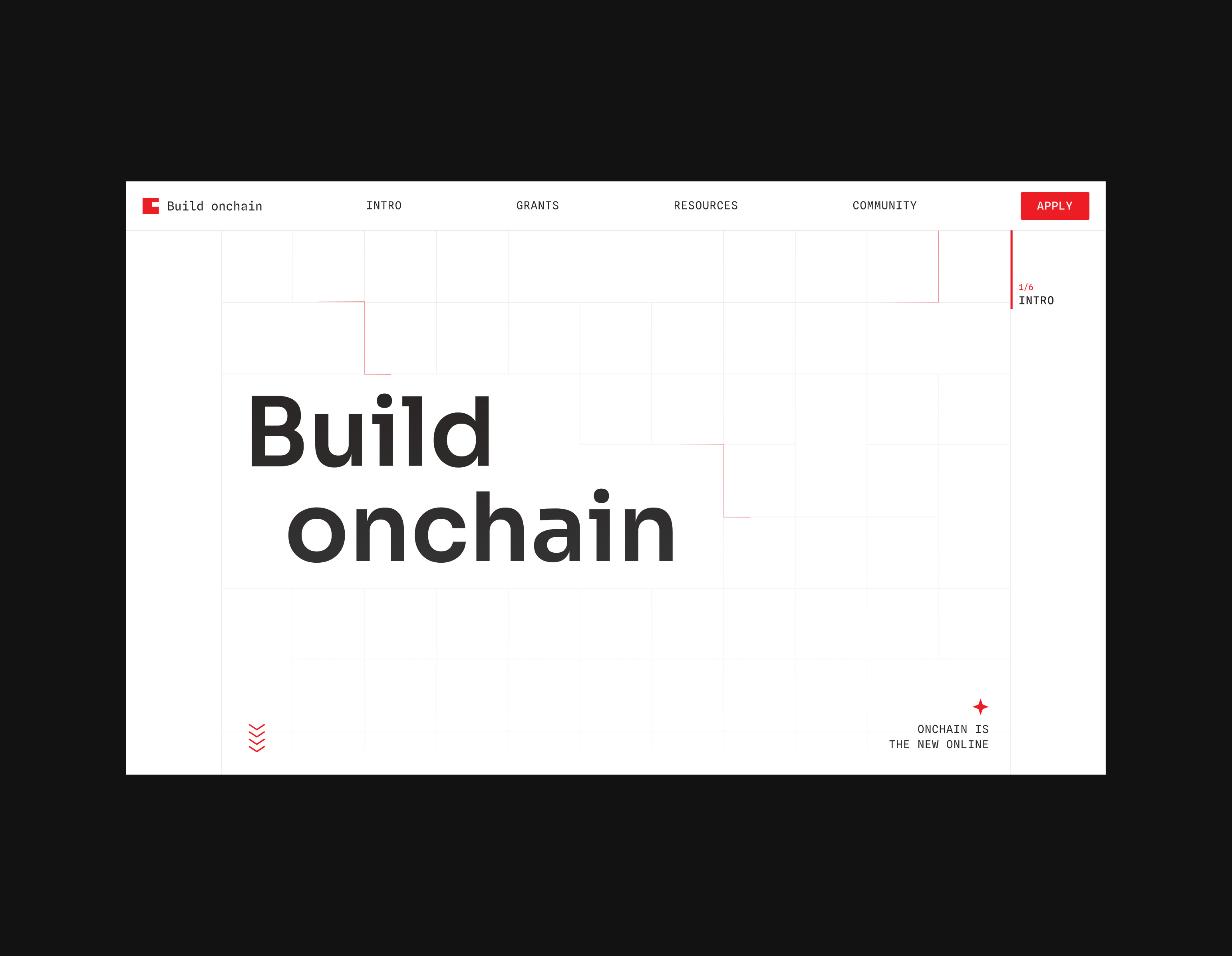 Website Redesign clean crypto design grid illustration minimalist modern red tech ui whitespace