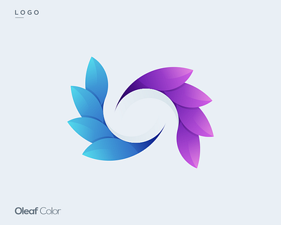 Logo Oleaf Colorful app branding colorful design graphic design icon illustration logo typography ui ux vector