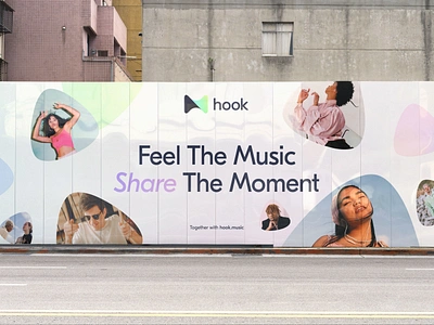 Hook Music animation app branding design graphic design identity logo music outdoor ads pattern sign social media ui ux