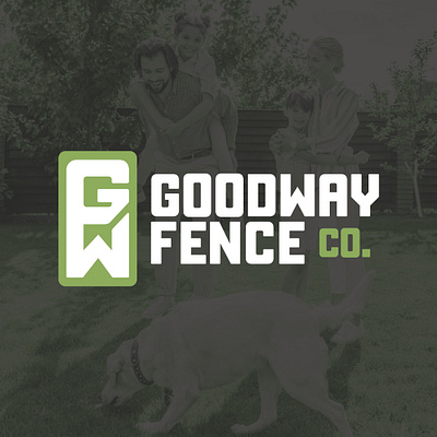 Goodway Fence Co. fence co logo fence company design fence company logo design fence design fence logo goodway goodway fence goodway fence co. green branding gw branding gw logo