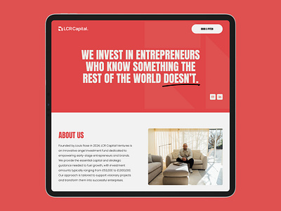 LCR Capital Squarespace Landing Page branding graphic design landing page squarespace ui web design website