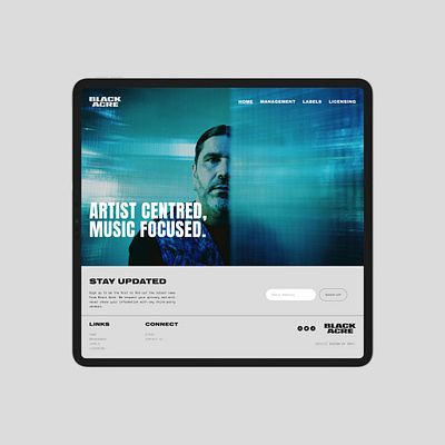 Black Acre Records Squarespace Website css landing page management music squarespace ui web design website