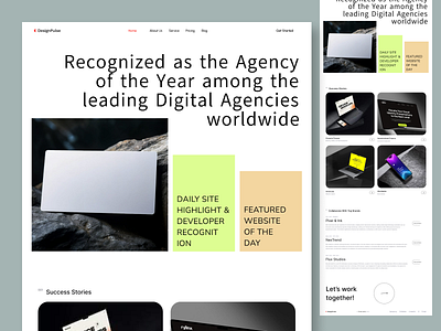 Design Agency Website design home page landing page ui ui kit uiux website