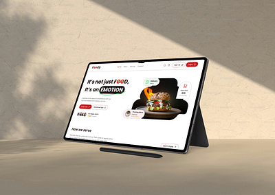 Foody - Food Delivery Website Landing Page colors design grid system landing page typography ui ux