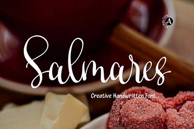 Salmares - Creative Handwritten Font banner fonts beautiful font cosmetic font food free font graphic design handwriting font invitation mockup font quotes restaurant menu script font tshirt design typeface typography ui web font wedding