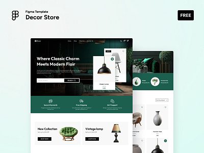 Decor Store Figma Template decor decor store figma figma guru figma templates freebies interior interior design ui ux