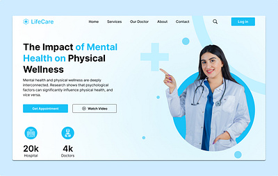 Medical Health Hero Page Design design ui ui interface